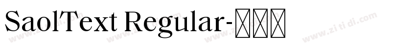 SaolText Regular字体转换
